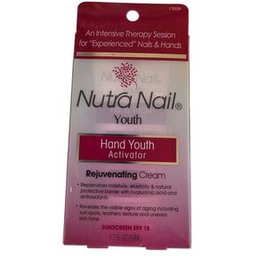 Nutra Nail Youth Hand Youth Activator Rejuvenating Cream SPF 15 1.7oz 13009 NIB